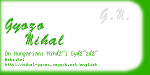 gyozo mihal business card